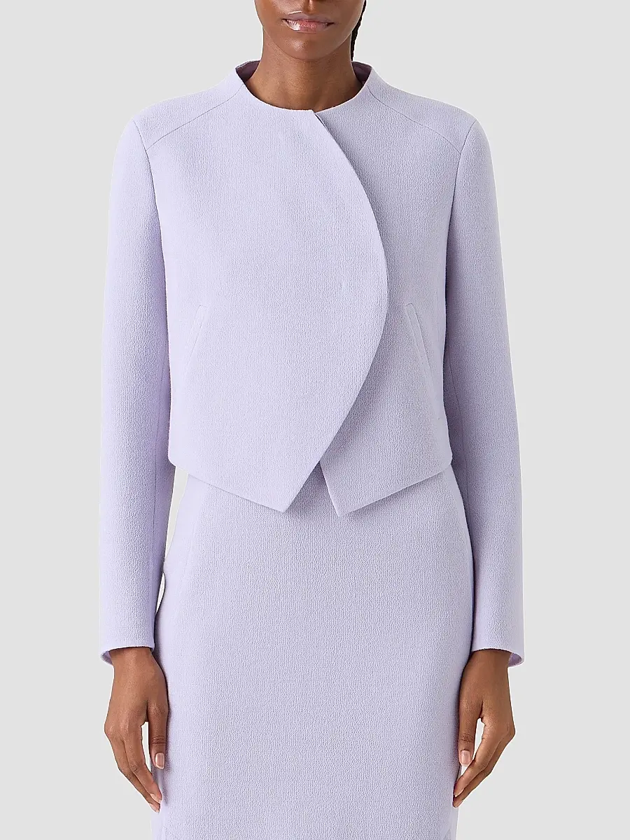 Akris Women's Hynora Asymmetric-Front Virgin Wool Jacket | Thumbnail 4 Akris Women's Hynora Asymmetric-Front Virgin Wool Jacket | Thumbnail 4