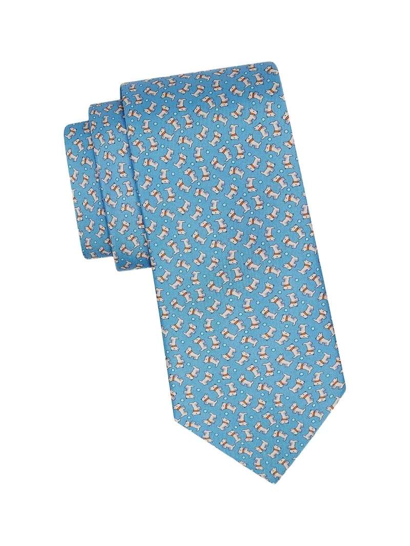 Men's Charlie-Print Silk Tie