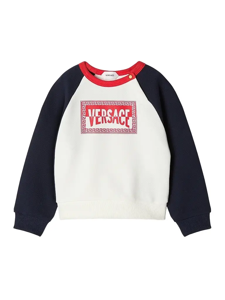 Versace Baby's & Little Kid's Logo Crewneck Sweatshirt - Dark Navy - Size 3 | Image 1 Versace Baby's & Little Kid's Logo Crewneck Sweatshirt - Dark Navy - Size 3 | Image 1