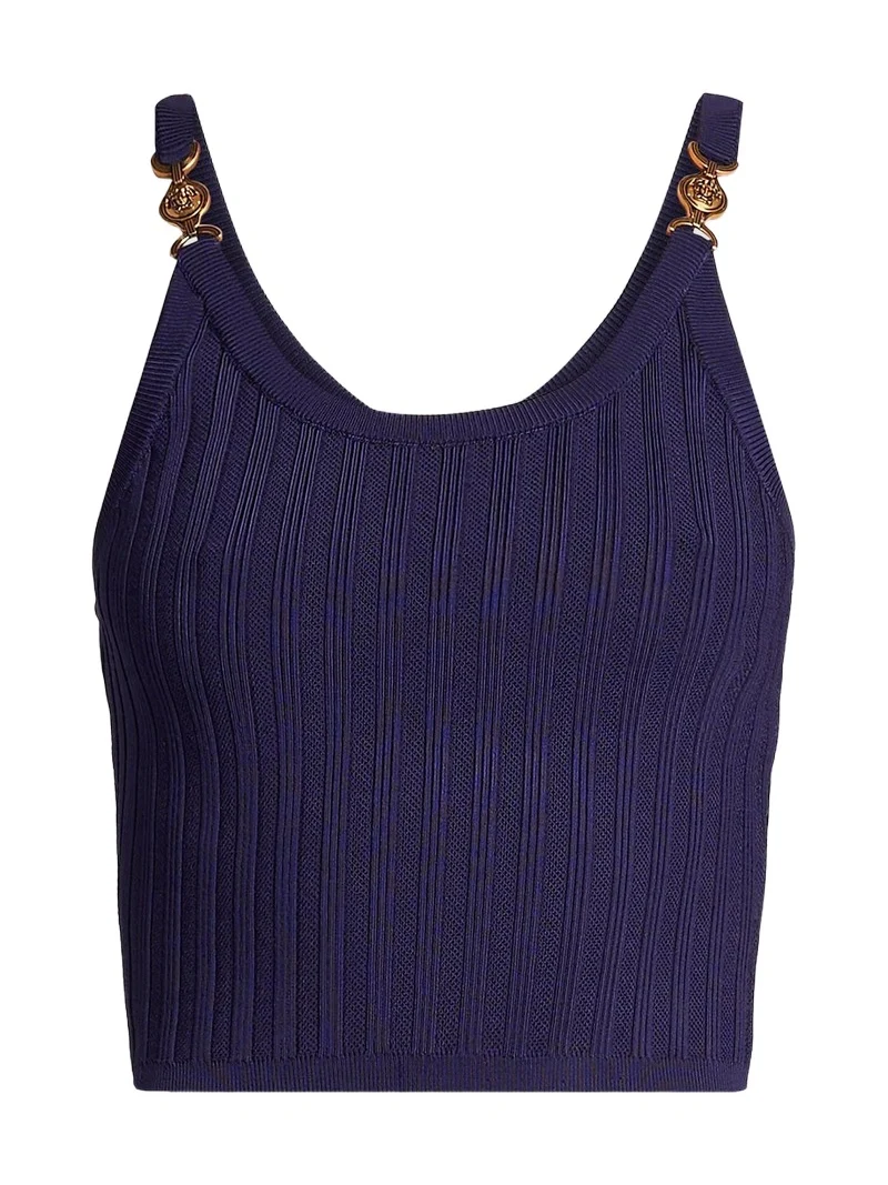 Women's La Vacanza Mesh Rib-Knit Hardware Top Women's La Vacanza Mesh Rib-Knit Hardware Top