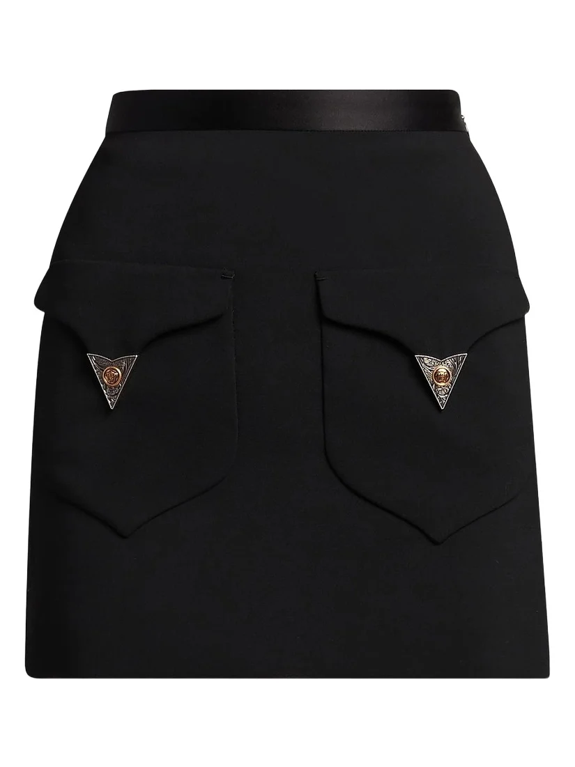 Women's La Vacanza Hardware-Embellished Wool Miniskirt Women's La Vacanza Hardware-Embellished Wool Miniskirt