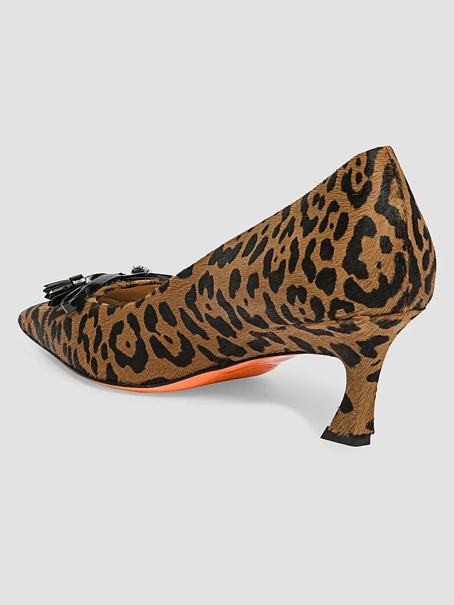 Santoni Women's Adri 55MM Leopard-Print Calf Hair Pumps | Thumbnail 3 Santoni Women's Adri 55MM Leopard-Print Calf Hair Pumps | Thumbnail 3