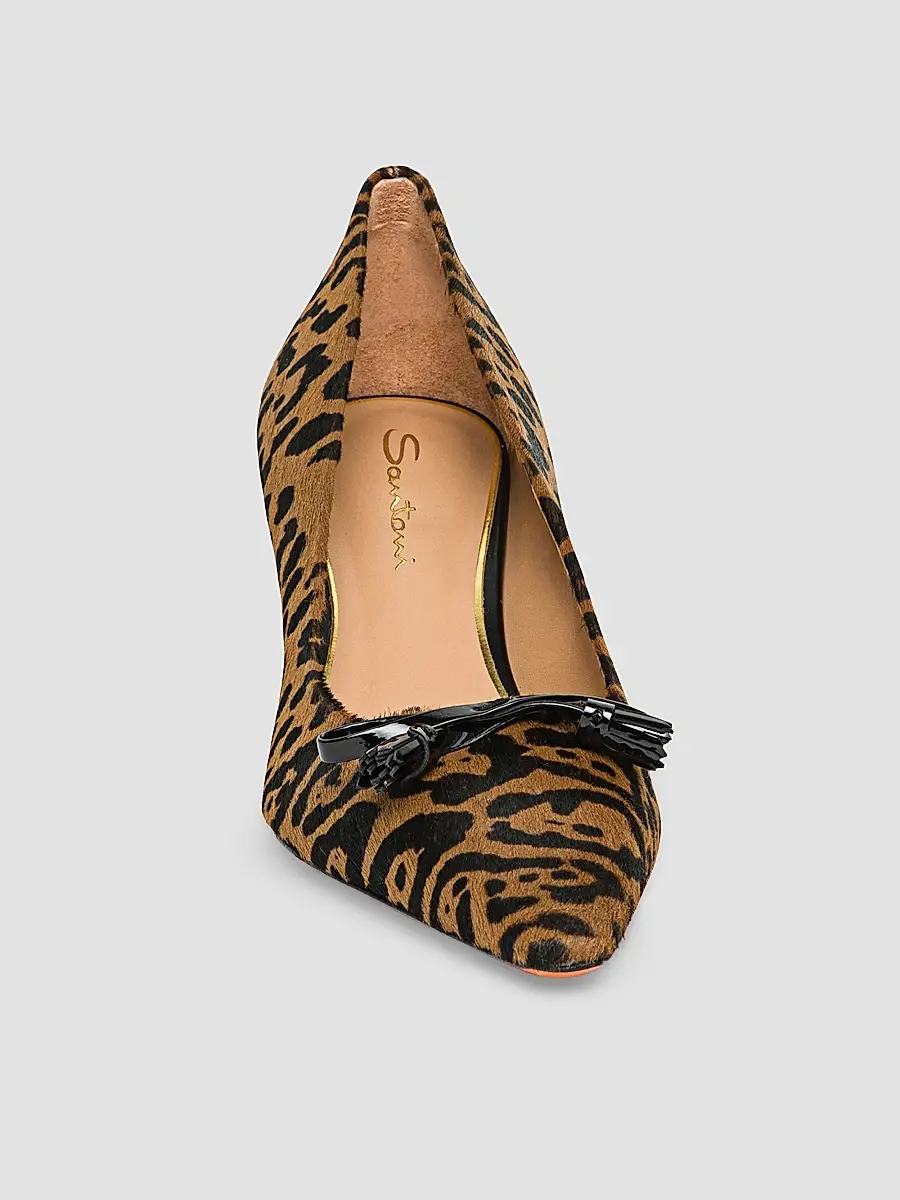 Santoni Women's Adri 55MM Leopard-Print Calf Hair Pumps | Thumbnail 4 Santoni Women's Adri 55MM Leopard-Print Calf Hair Pumps | Thumbnail 4