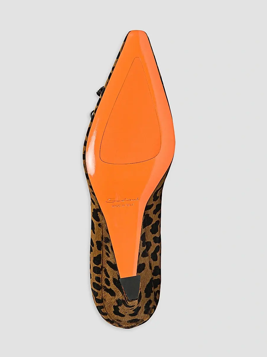 Santoni Women's Adri 55MM Leopard-Print Calf Hair Pumps | Thumbnail 6 Santoni Women's Adri 55MM Leopard-Print Calf Hair Pumps | Thumbnail 6