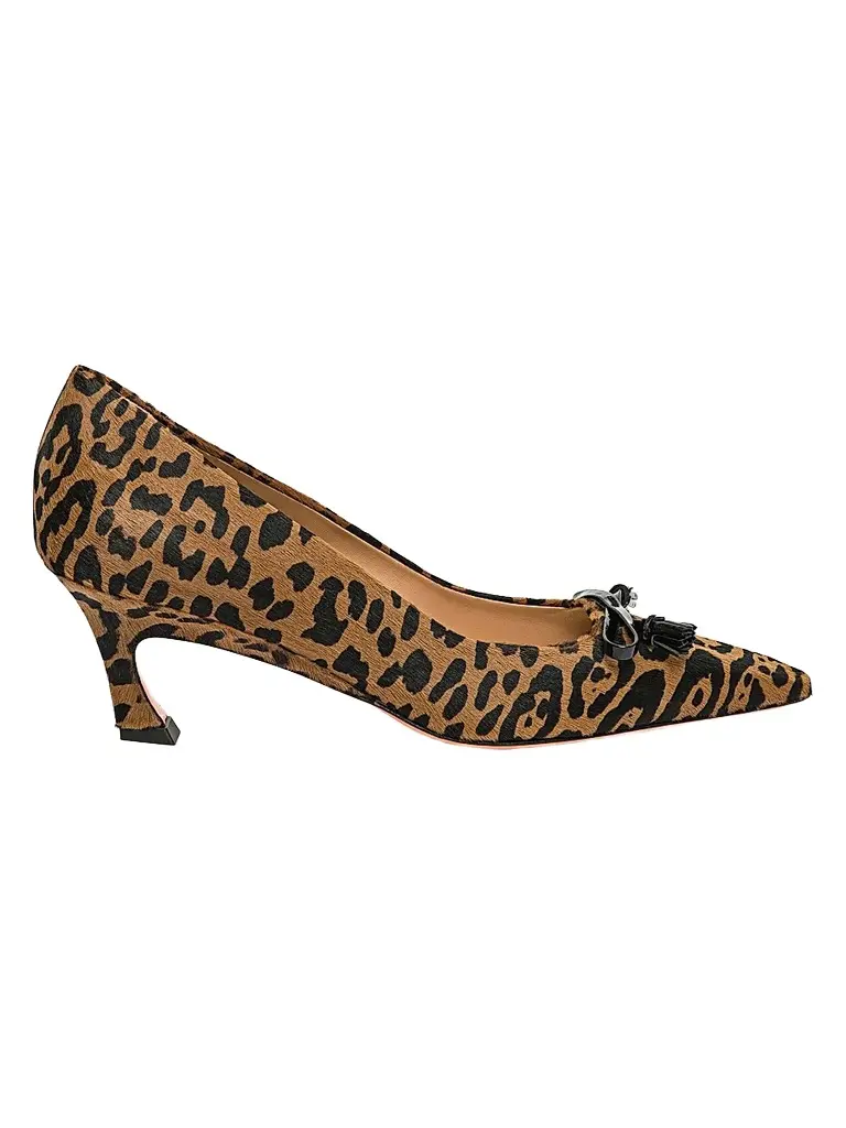 Santoni Women's Adri 55MM Leopard-Print Calf Hair Pumps - Leopard - Size 12 | Image 1 Santoni Women's Adri 55MM Leopard-Print Calf Hair Pumps - Leopard - Size 12 | Image 1