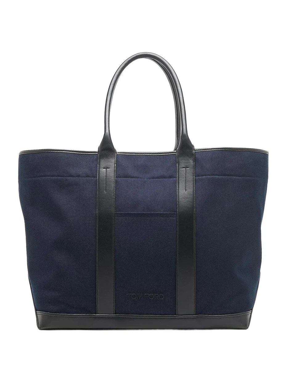 Men's Canvas & Leather Large Tote Men's Canvas & Leather Large Tote