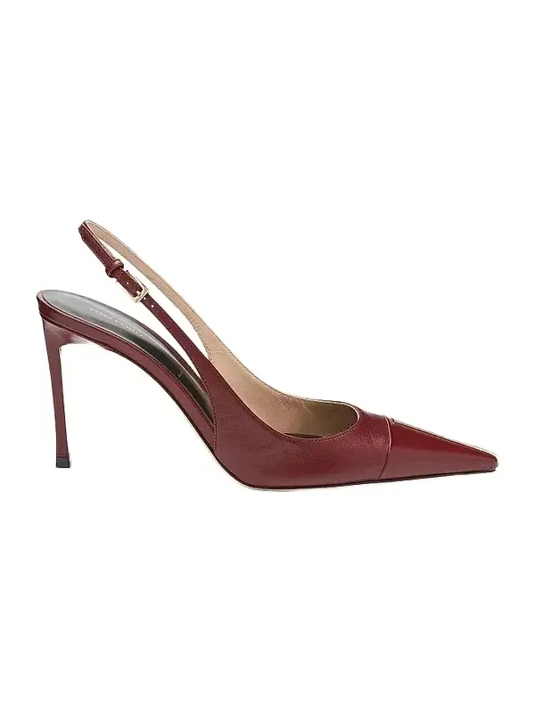 Women's 85MM Leather Slingback Pumps Women's 85MM Leather Slingback Pumps