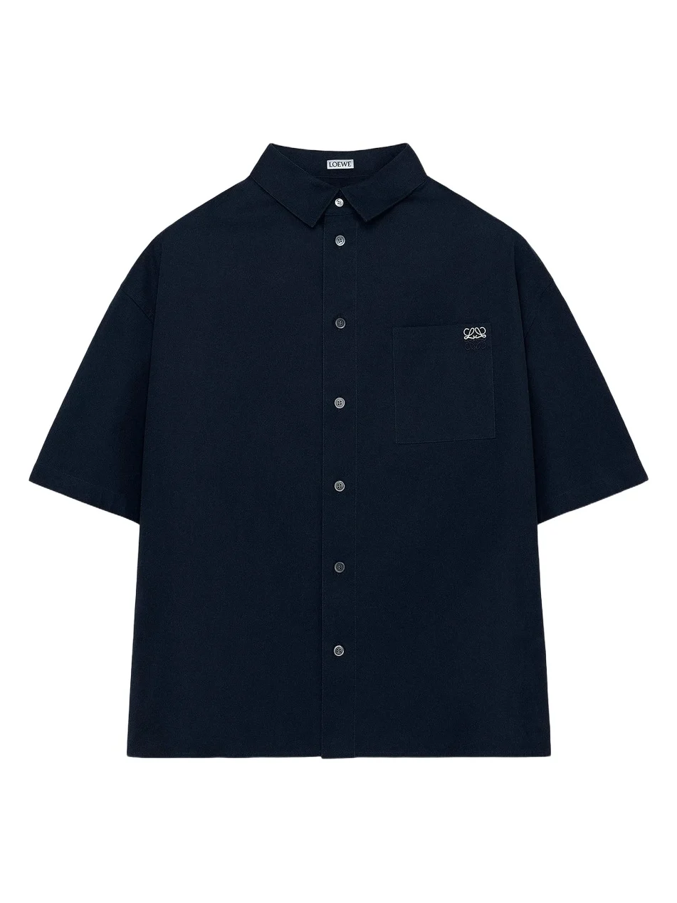 Loewe Men's Anagram Pocket Short-Sleeve Shirt