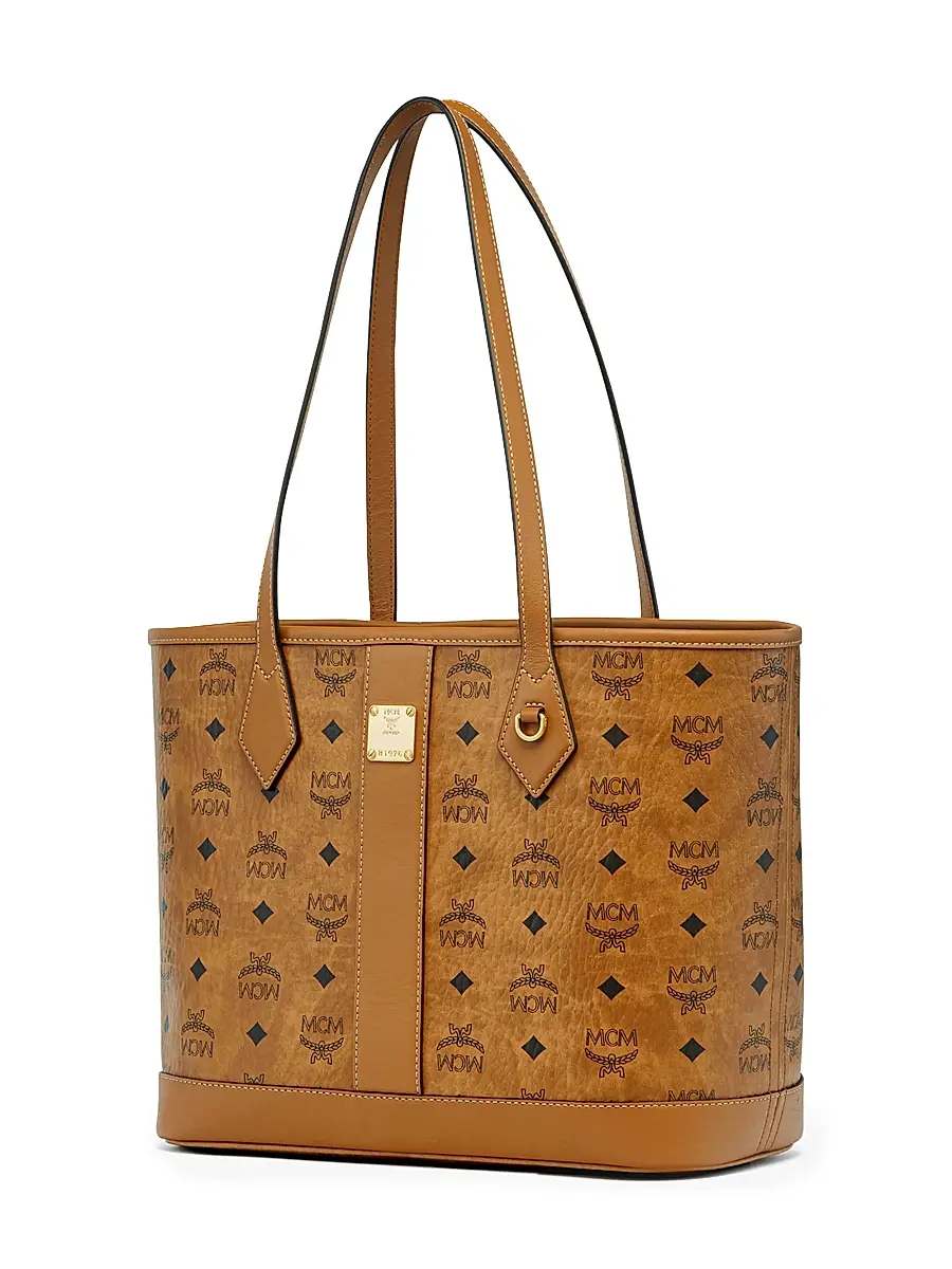 MCM Women's Small Liz Visetos Canvas Shopper Tote Bag | Thumbnail 2