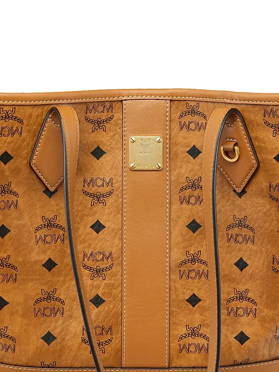 MCM Women's Small Liz Visetos Canvas Shopper Tote Bag | Thumbnail 5