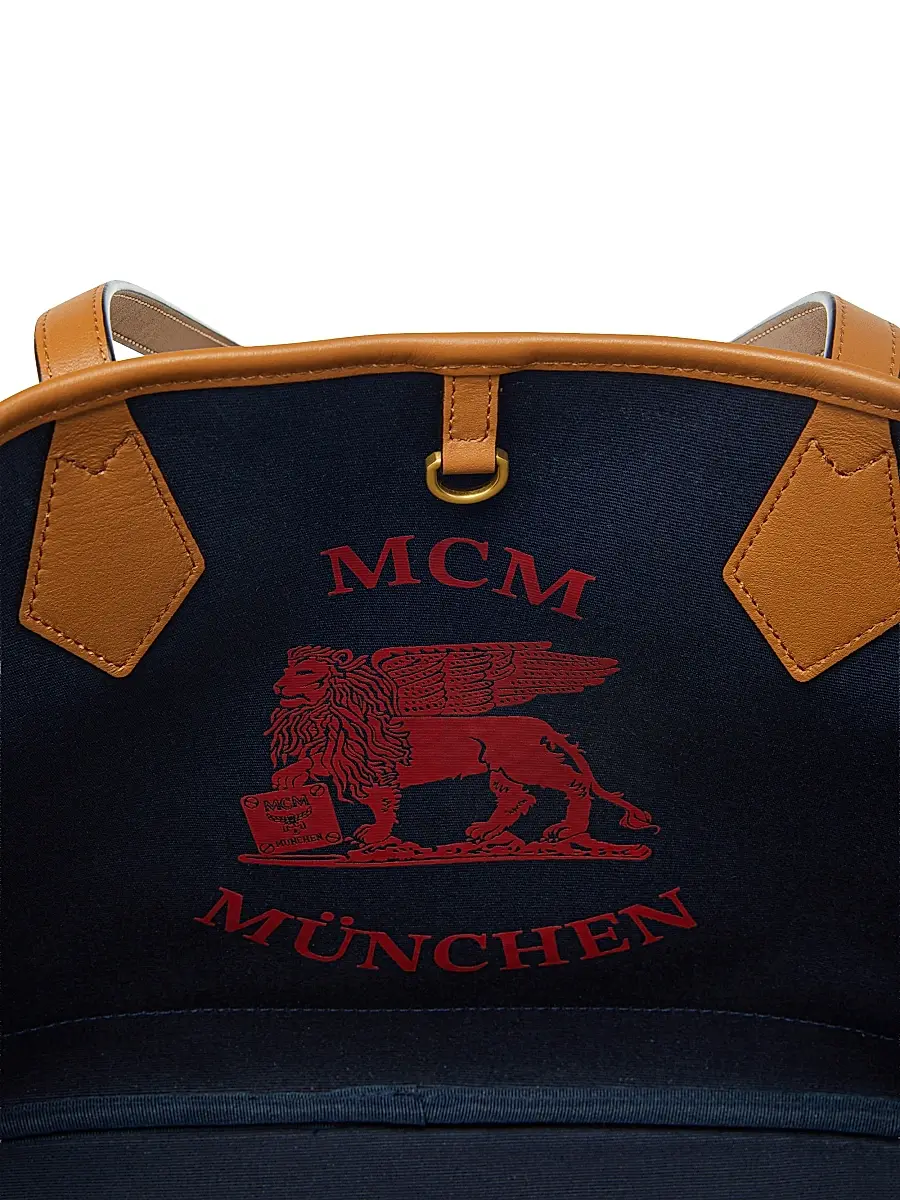 MCM Women's Small Liz Visetos Canvas Shopper Tote Bag | Thumbnail 6