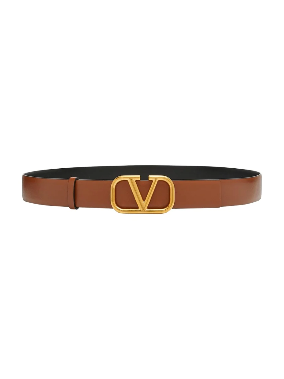 Valentino Garavani VLogo Reversible Leather Belt, 30mm