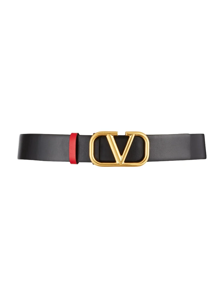 Valentino Garavani VLogo Reversible Leather Belt, 30mm