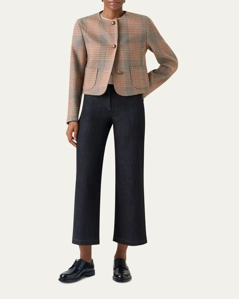 Akris punto Glen Plaid Wool Jacket | Thumbnail 2 Akris punto Glen Plaid Wool Jacket | Thumbnail 2