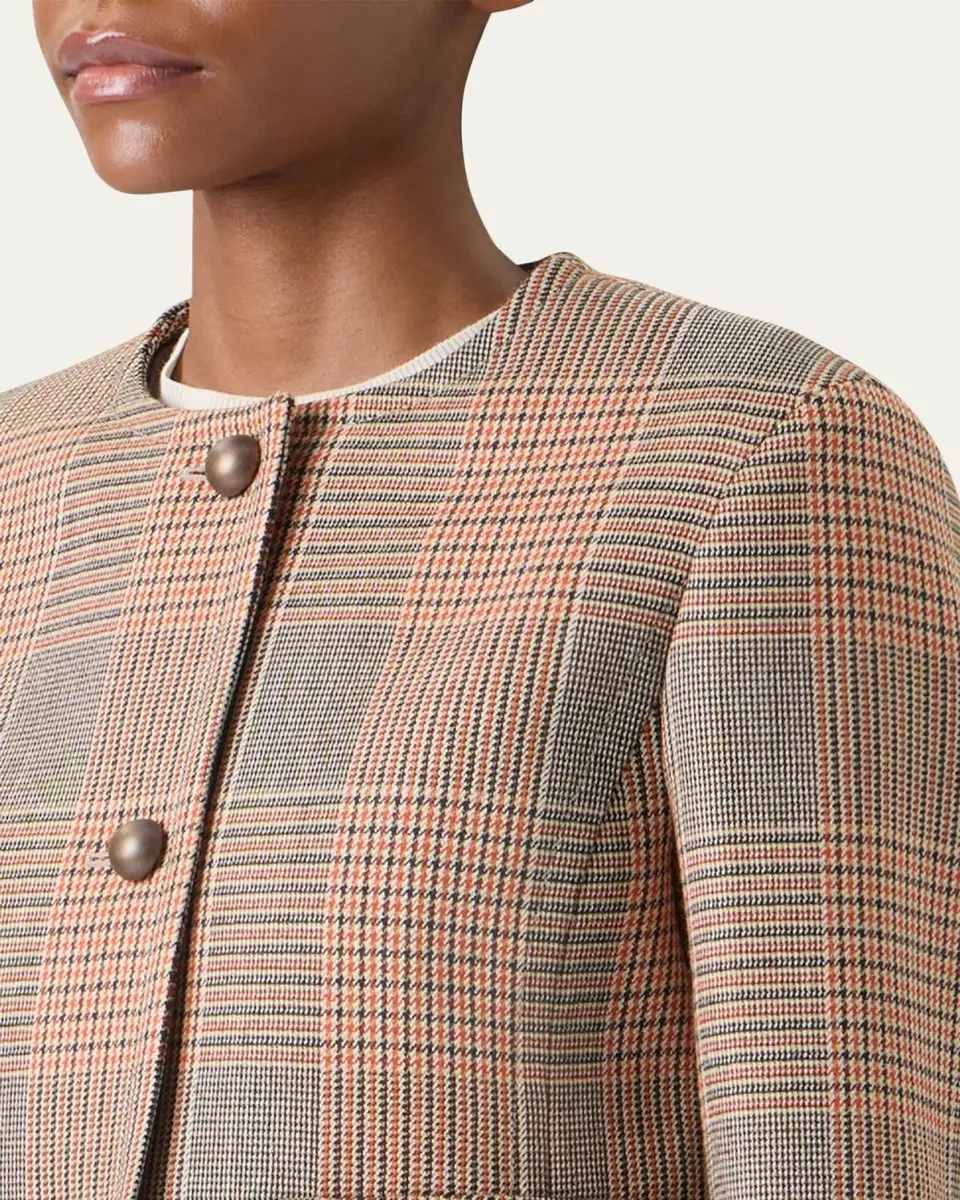 Akris punto Glen Plaid Wool Jacket | Thumbnail 5 Akris punto Glen Plaid Wool Jacket | Thumbnail 5