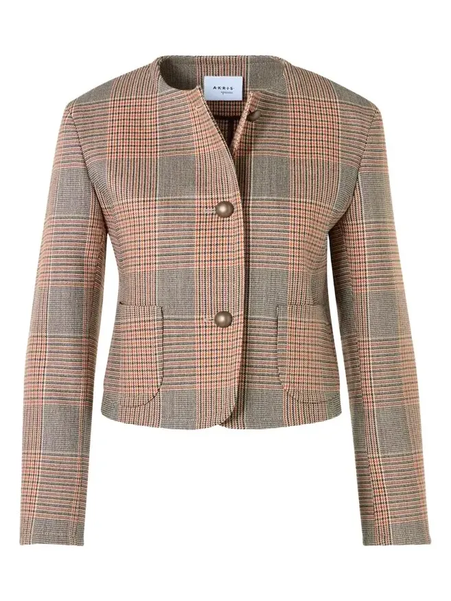 Glen Plaid Wool Jacket