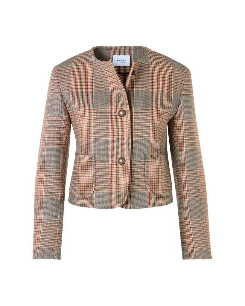 Akris punto Glen Plaid Wool Jacket | Image 1 Akris punto Glen Plaid Wool Jacket | Image 1