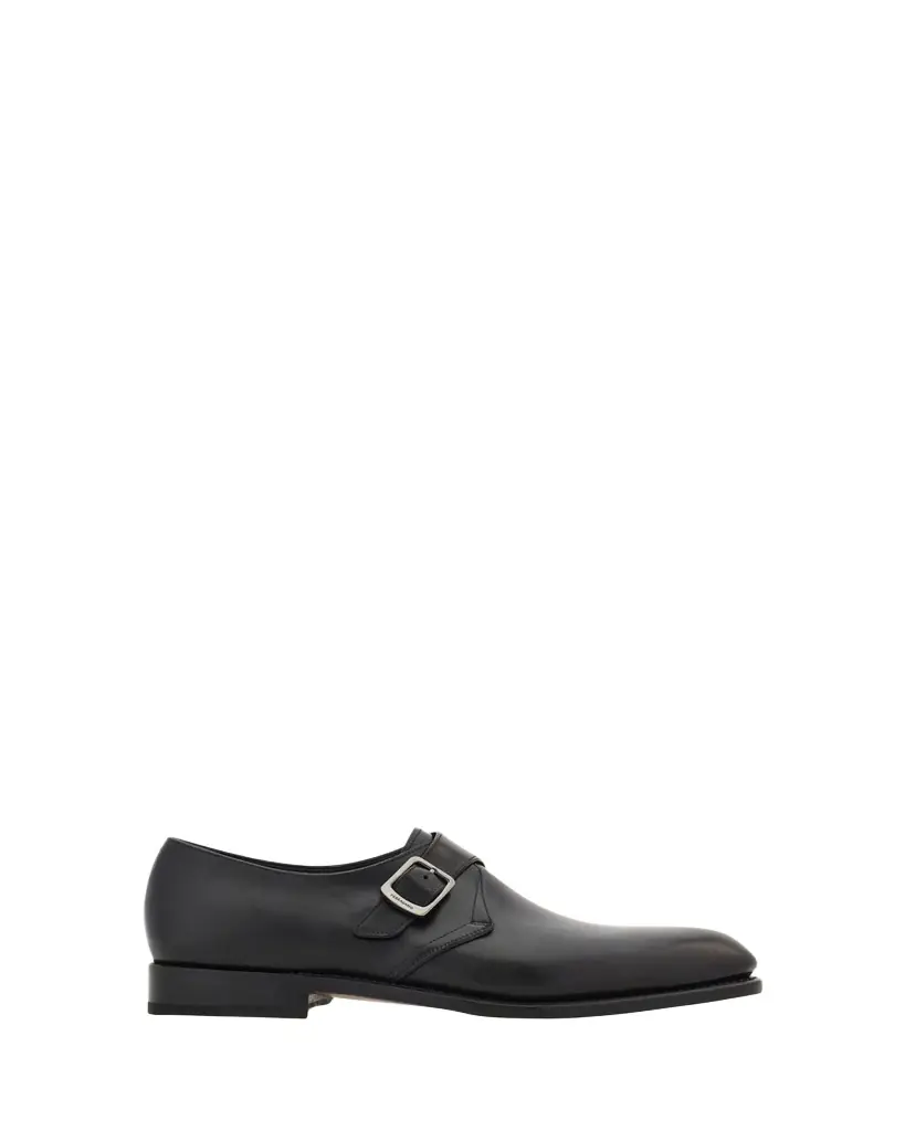 Ferragamo Men's Sullivan Tramezza Leather Monk-Strap Loafers | Image 1 Ferragamo Men's Sullivan Tramezza Leather Monk-Strap Loafers | Image 1