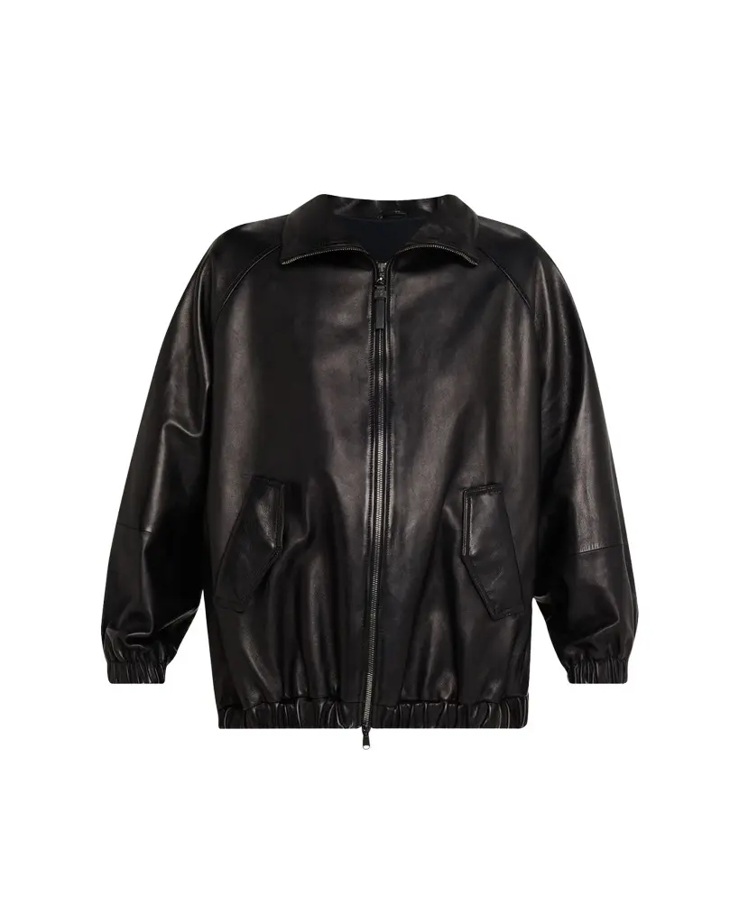 Brunello Cucinelli Leather Zip-Front Jacket | Image 1 Brunello Cucinelli Leather Zip-Front Jacket | Image 1