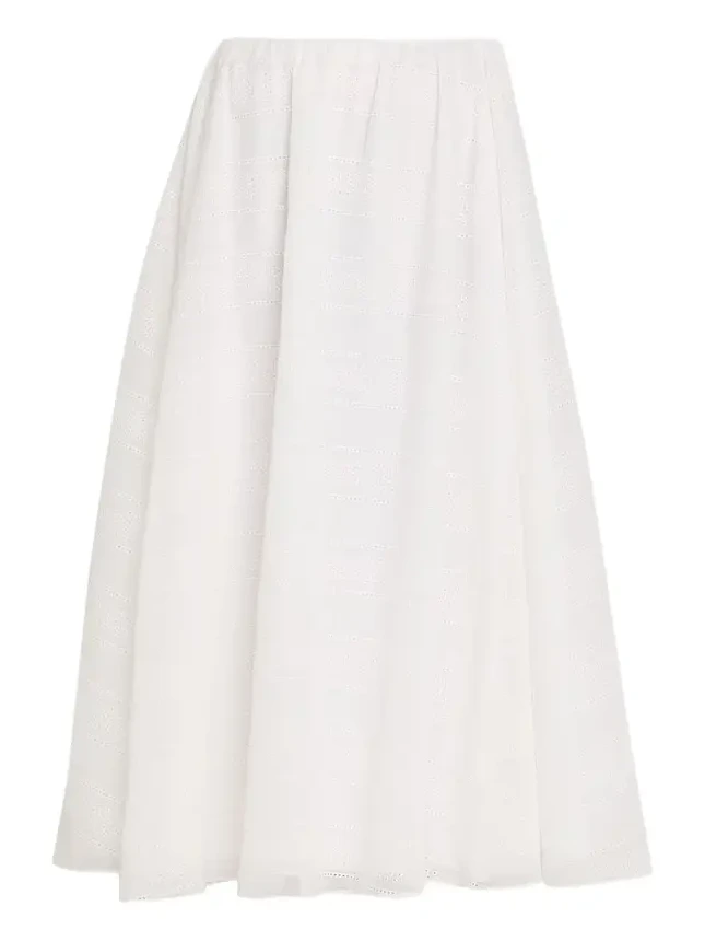Long Eyelet Cotton Skirt Long Eyelet Cotton Skirt