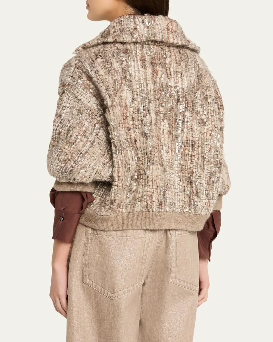 Brunello Cucinelli Sequined Mohair Cardigan | Thumbnail 3 Brunello Cucinelli Sequined Mohair Cardigan | Thumbnail 3