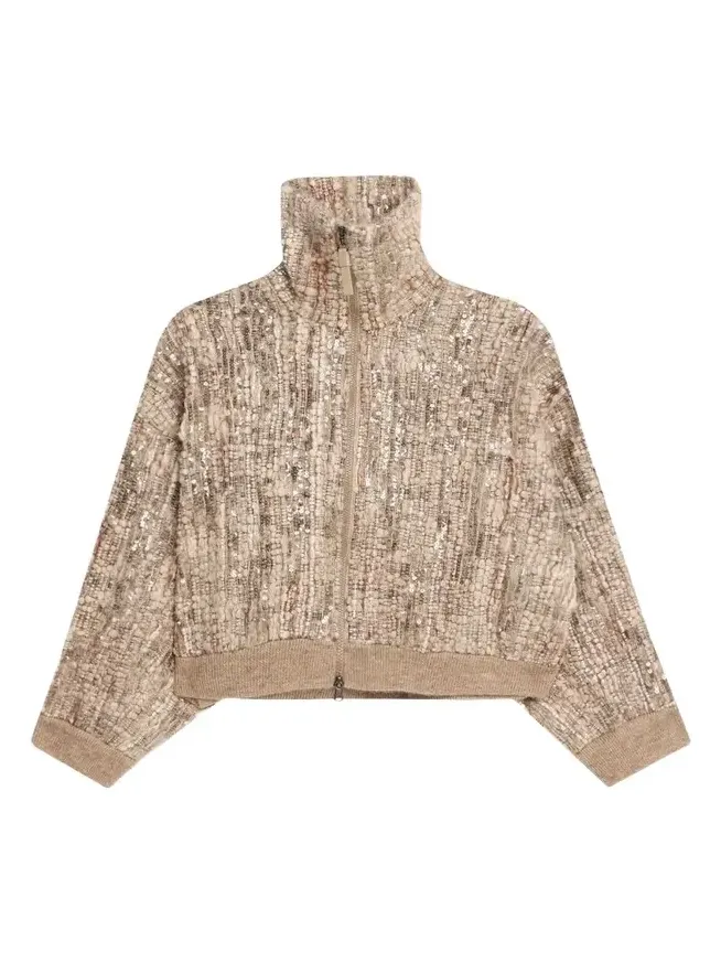 Sequined Mohair Cardigan Sequined Mohair Cardigan