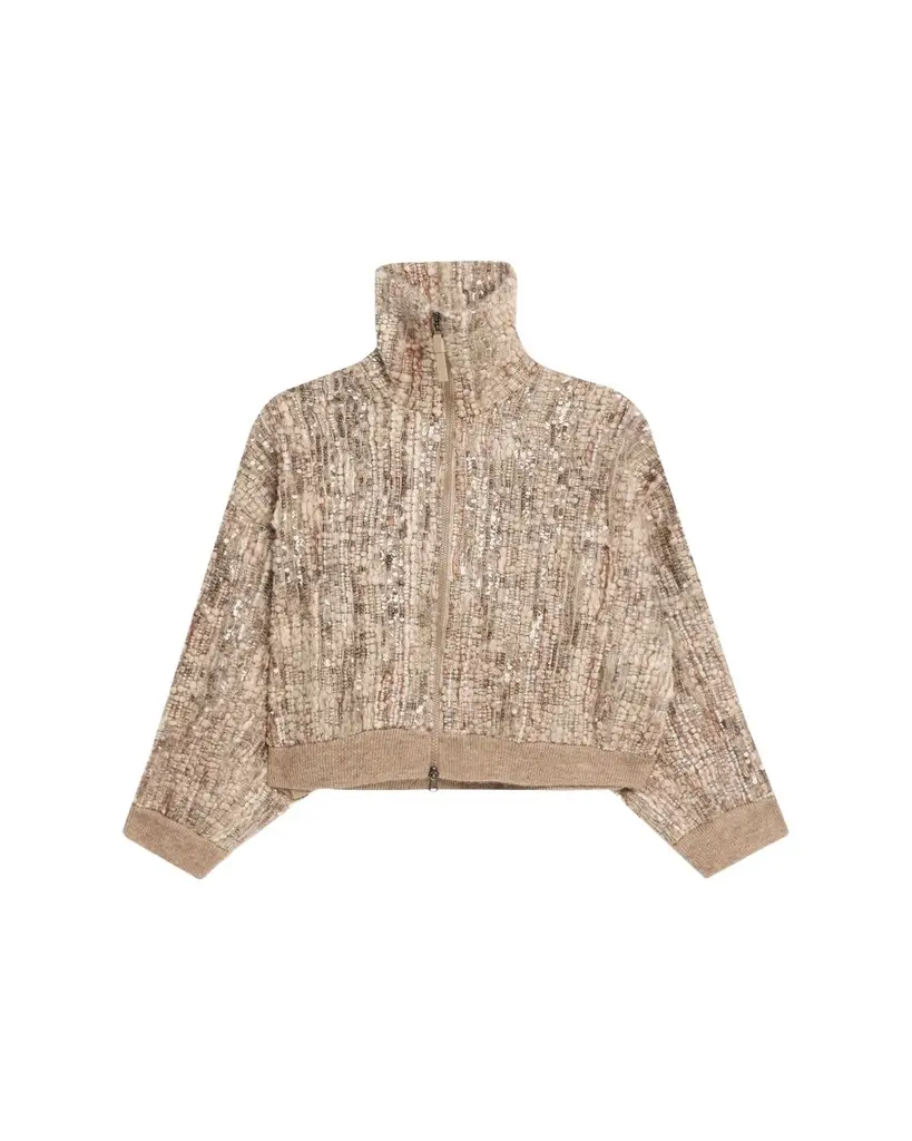 Brunello Cucinelli Sequined Mohair Cardigan | Image 1 Brunello Cucinelli Sequined Mohair Cardigan | Image 1