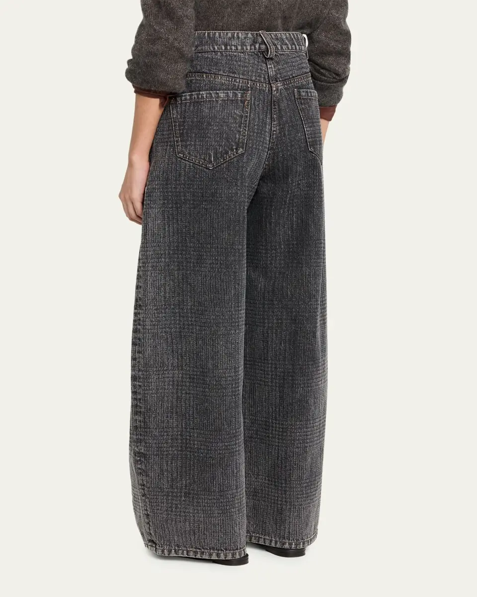 Brunello Cucinelli Wide-Leg Denim Trousers | Thumbnail 3 Brunello Cucinelli Wide-Leg Denim Trousers | Thumbnail 3