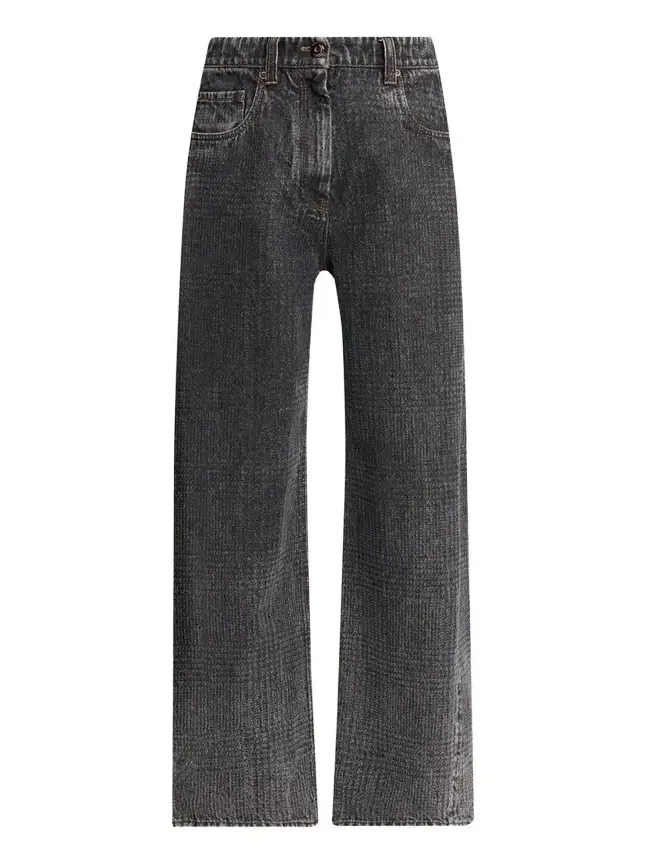Wide-Leg Denim Trousers
