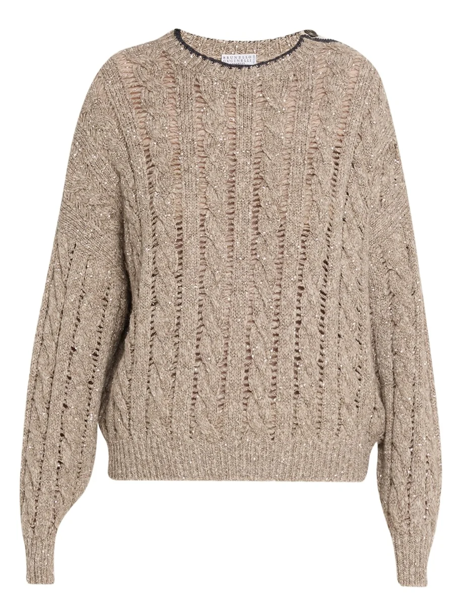 Sparkly Cable-Knit Sweater