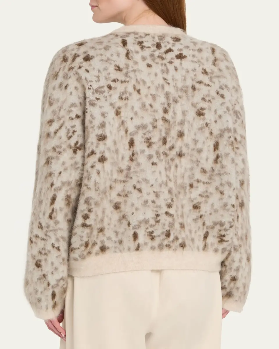Brunello Cucinelli Blurred Jacquard Cashmere Knit Sweater | Thumbnail 3 Brunello Cucinelli Blurred Jacquard Cashmere Knit Sweater | Thumbnail 3