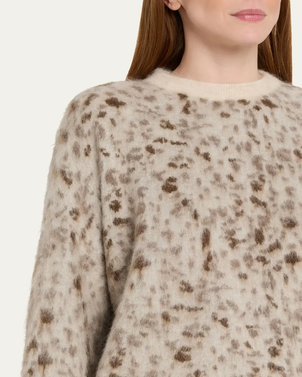 Brunello Cucinelli Blurred Jacquard Cashmere Knit Sweater | Thumbnail 5 Brunello Cucinelli Blurred Jacquard Cashmere Knit Sweater | Thumbnail 5