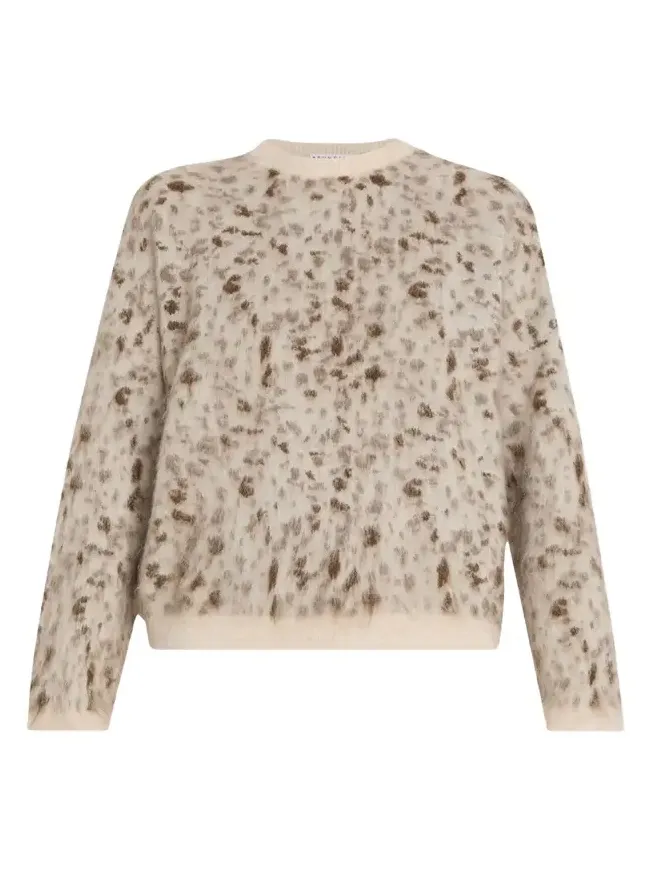 Blurred Jacquard Cashmere Knit Sweater Blurred Jacquard Cashmere Knit Sweater