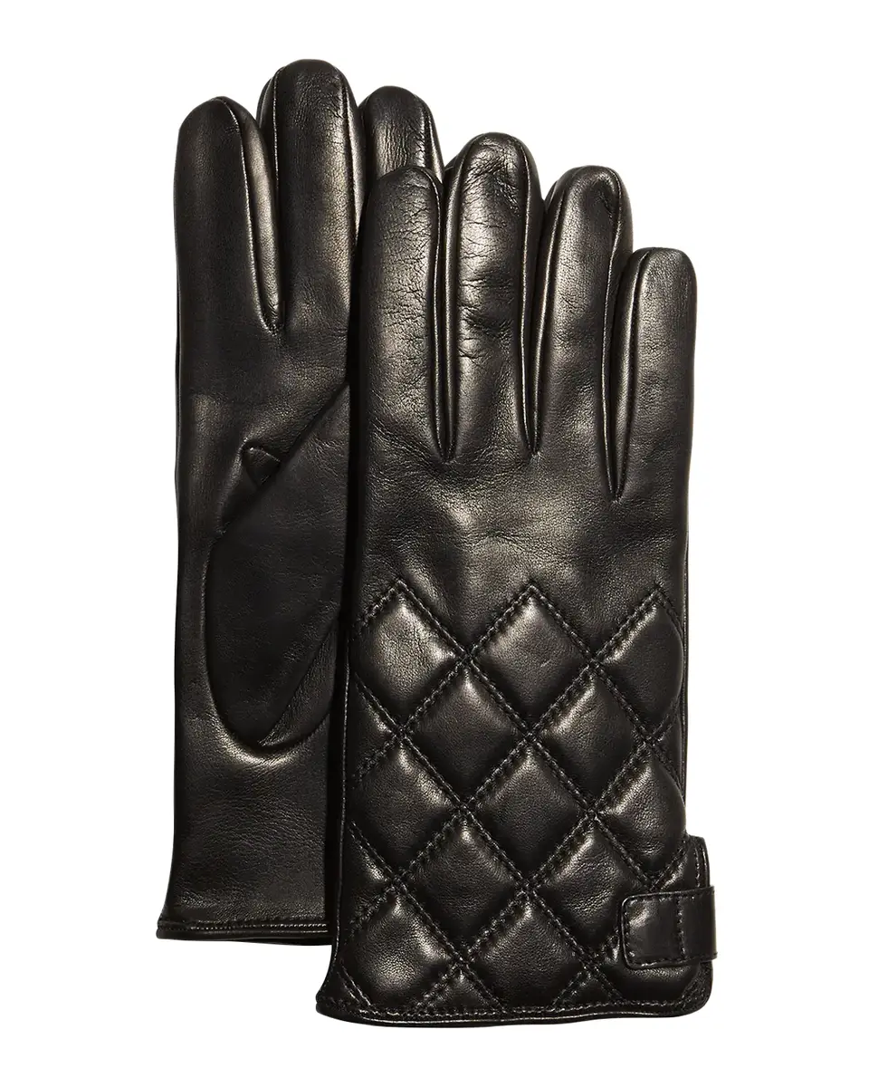 Guanti Giglio Fiorentino Men's Quilted Napa Snap Gloves with Cashmere Lining | Thumbnail 2