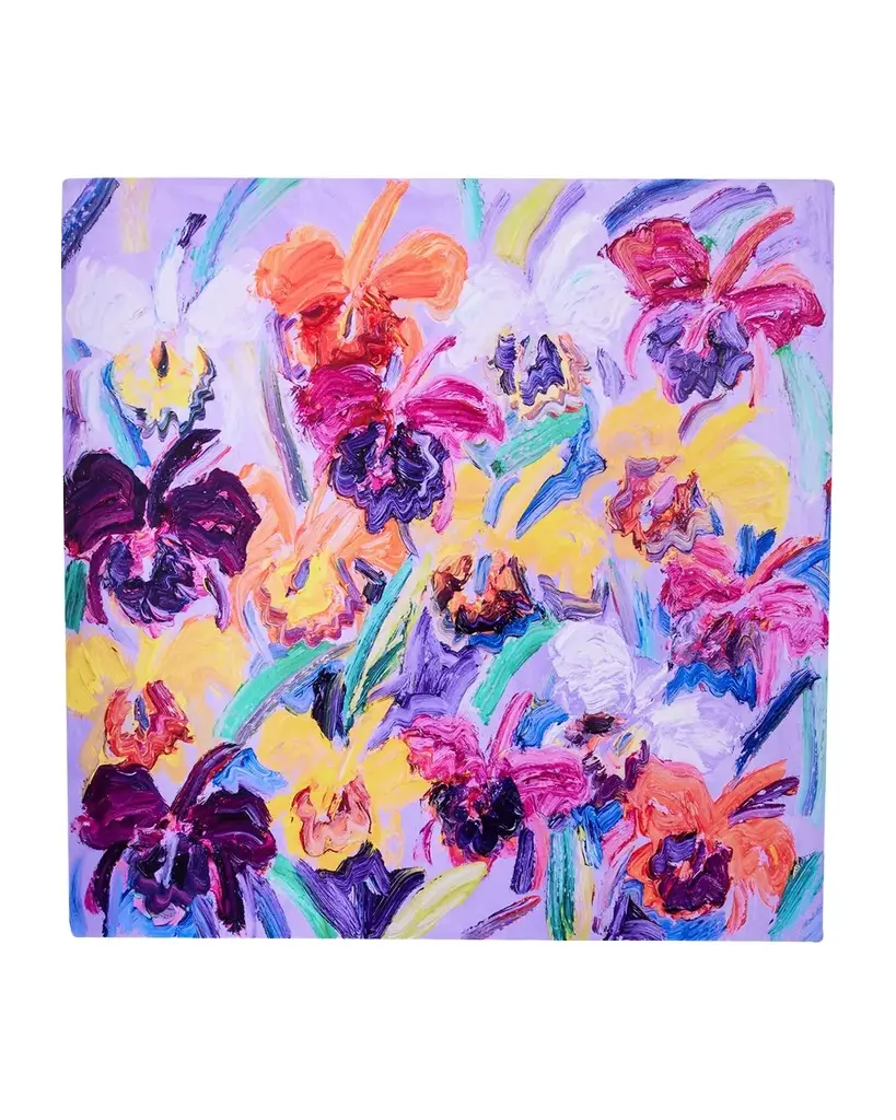 Hunt Slonem Purple Haze Cataleyas Lacquer Placemat | Image 1 Hunt Slonem Purple Haze Cataleyas Lacquer Placemat | Image 1