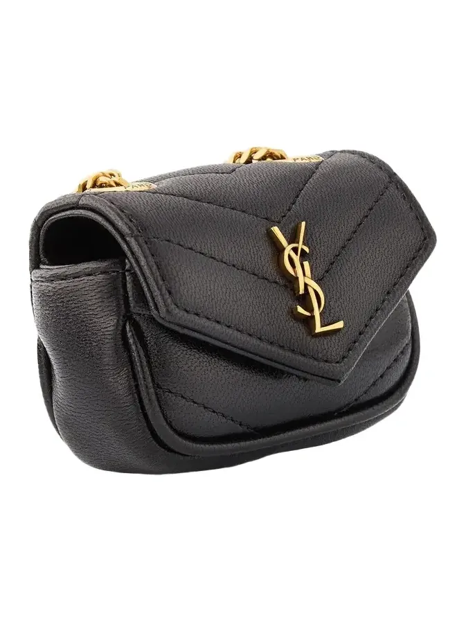 LouLou YSL Quilted Leather Bag Charm LouLou YSL Quilted Leather Bag Charm