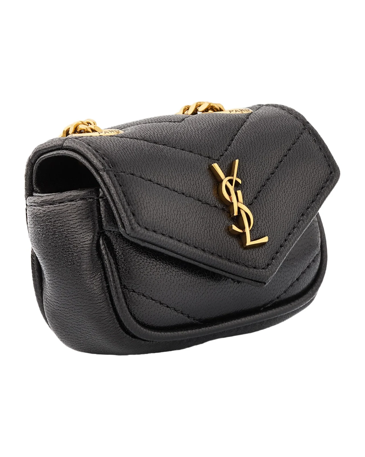 Saint Laurent LouLou YSL Quilted Leather Bag Charm