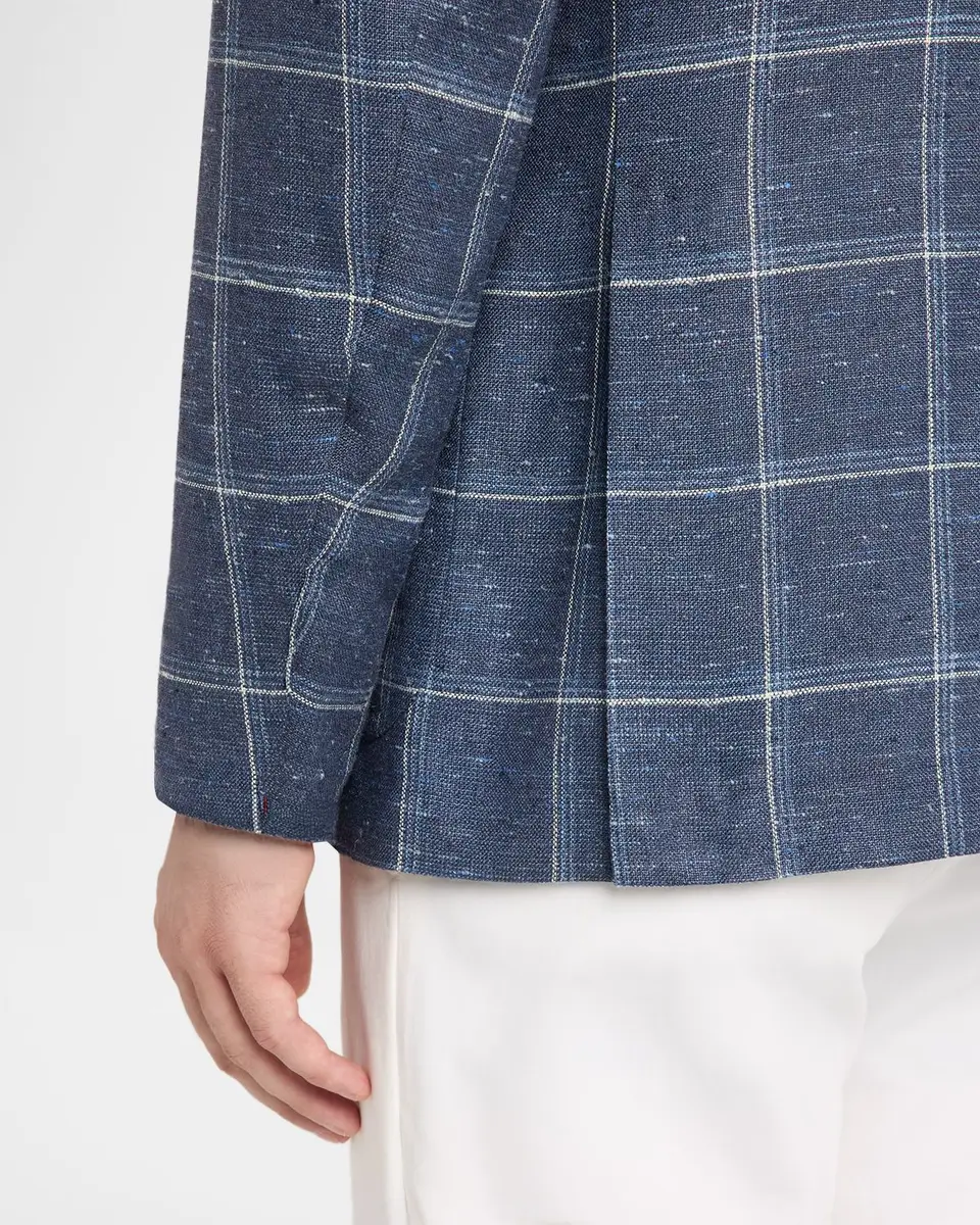 Isaia Men's Over-Check Two-Button Sport Coat | Thumbnail 8 Isaia Men's Over-Check Two-Button Sport Coat | Thumbnail 8