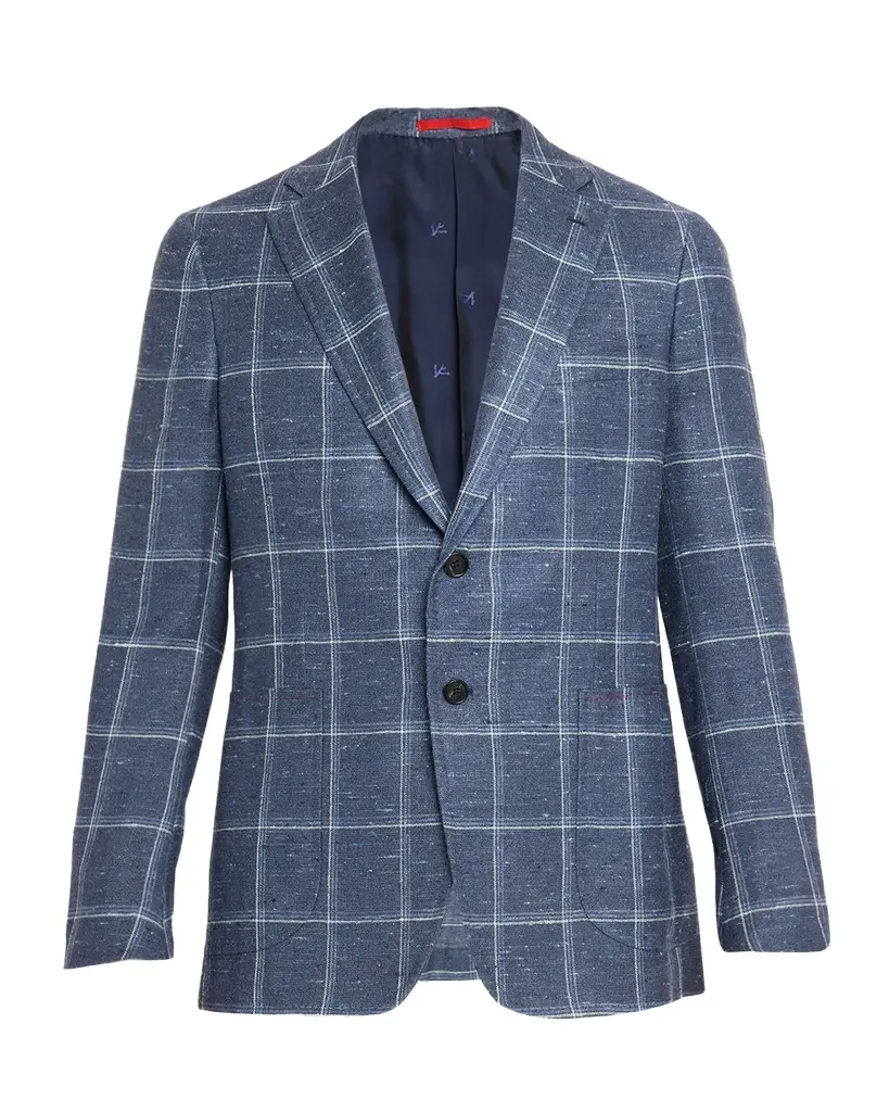 Isaia Men's Over-Check Two-Button Sport Coat | Image 1 Isaia Men's Over-Check Two-Button Sport Coat | Image 1