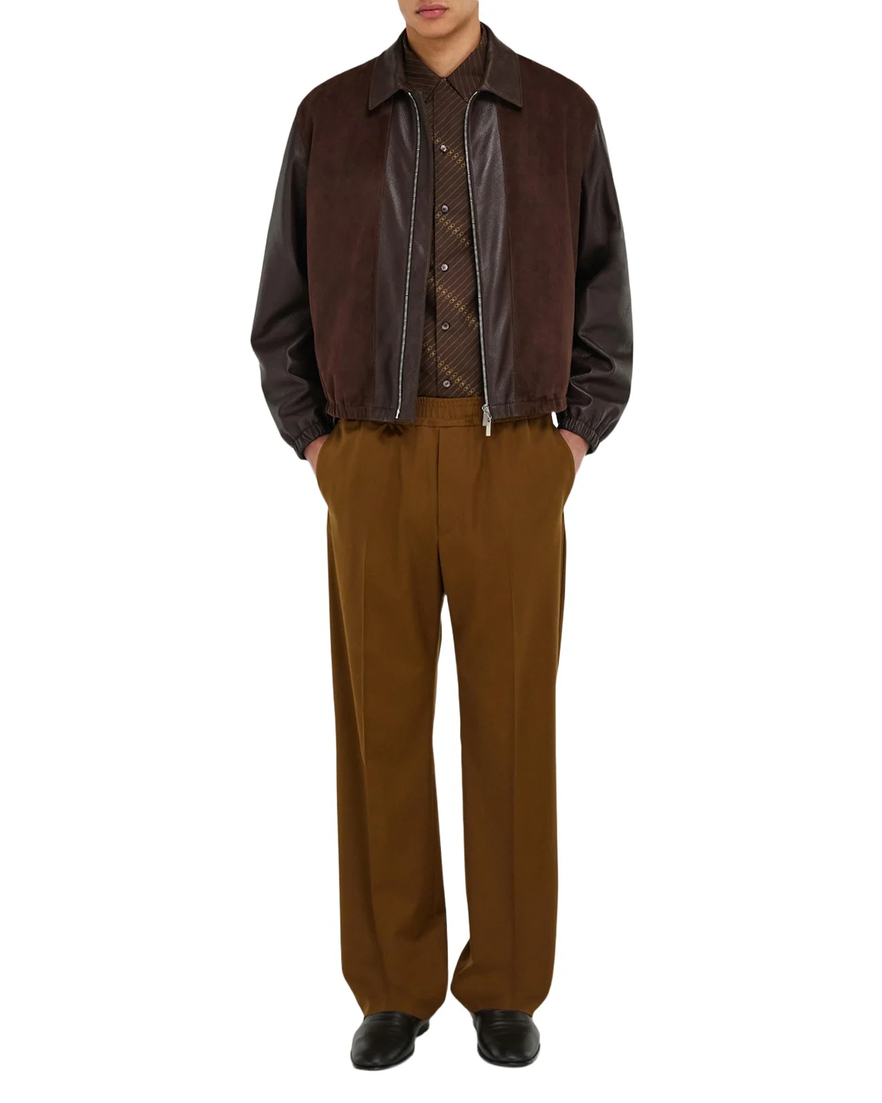 Men's Deerskin Leather and Suede Blouson Men's Deerskin Leather and Suede Blouson