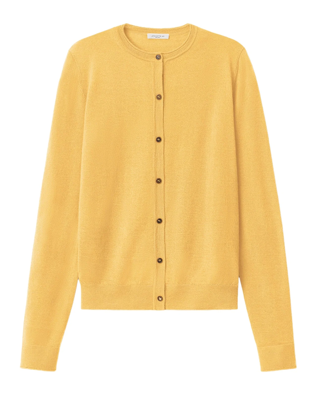 Lafayette 148 New York Button-Down Crewneck Cashmere Cardigan