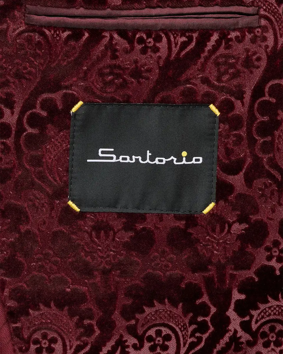 Sartorio Men's Paisley Velvet Single-Button Dinner Jacket | Thumbnail 6 Sartorio Men's Paisley Velvet Single-Button Dinner Jacket | Thumbnail 6