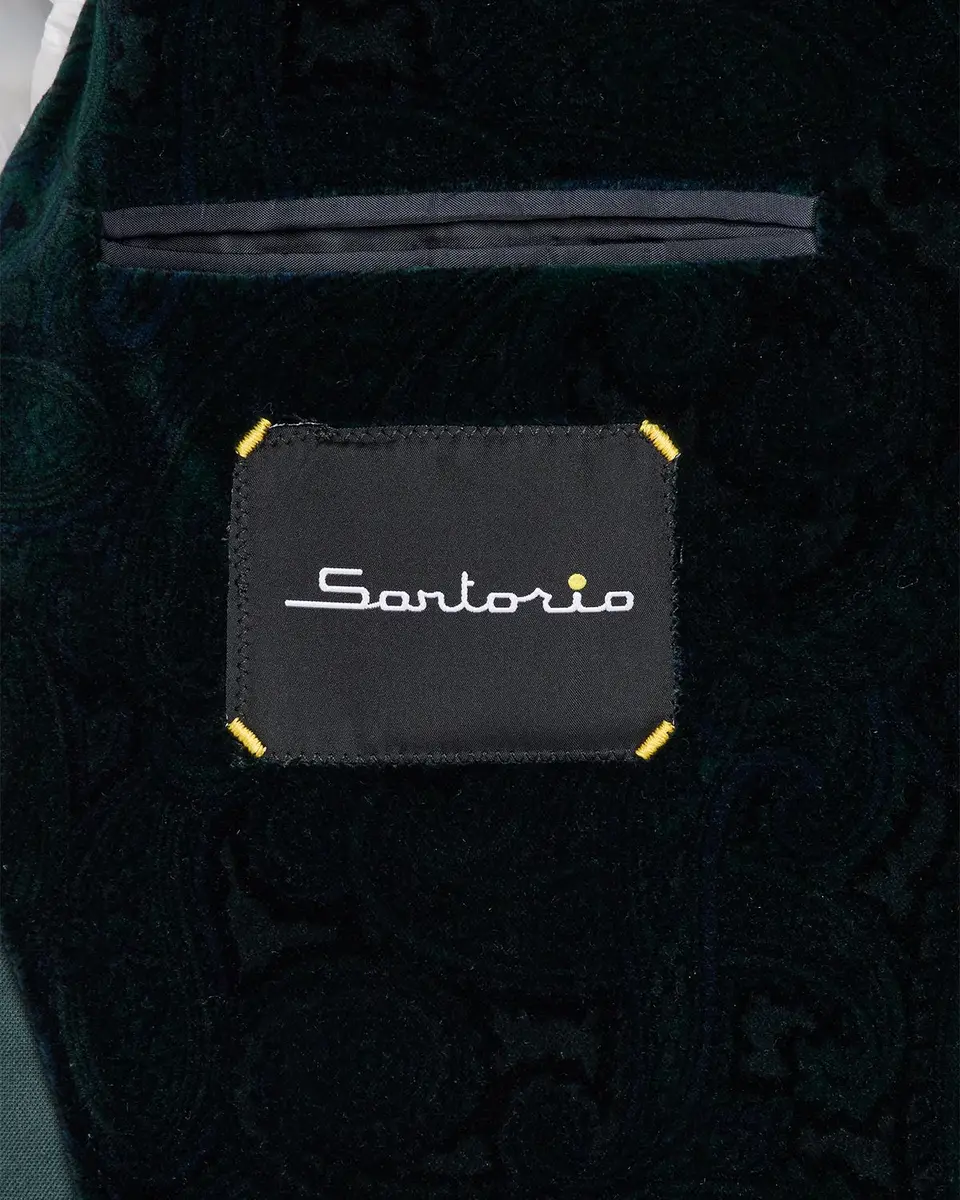 Sartorio Men's Paisley Velvet Single-Button Dinner Jacket | Thumbnail 6 Sartorio Men's Paisley Velvet Single-Button Dinner Jacket | Thumbnail 6