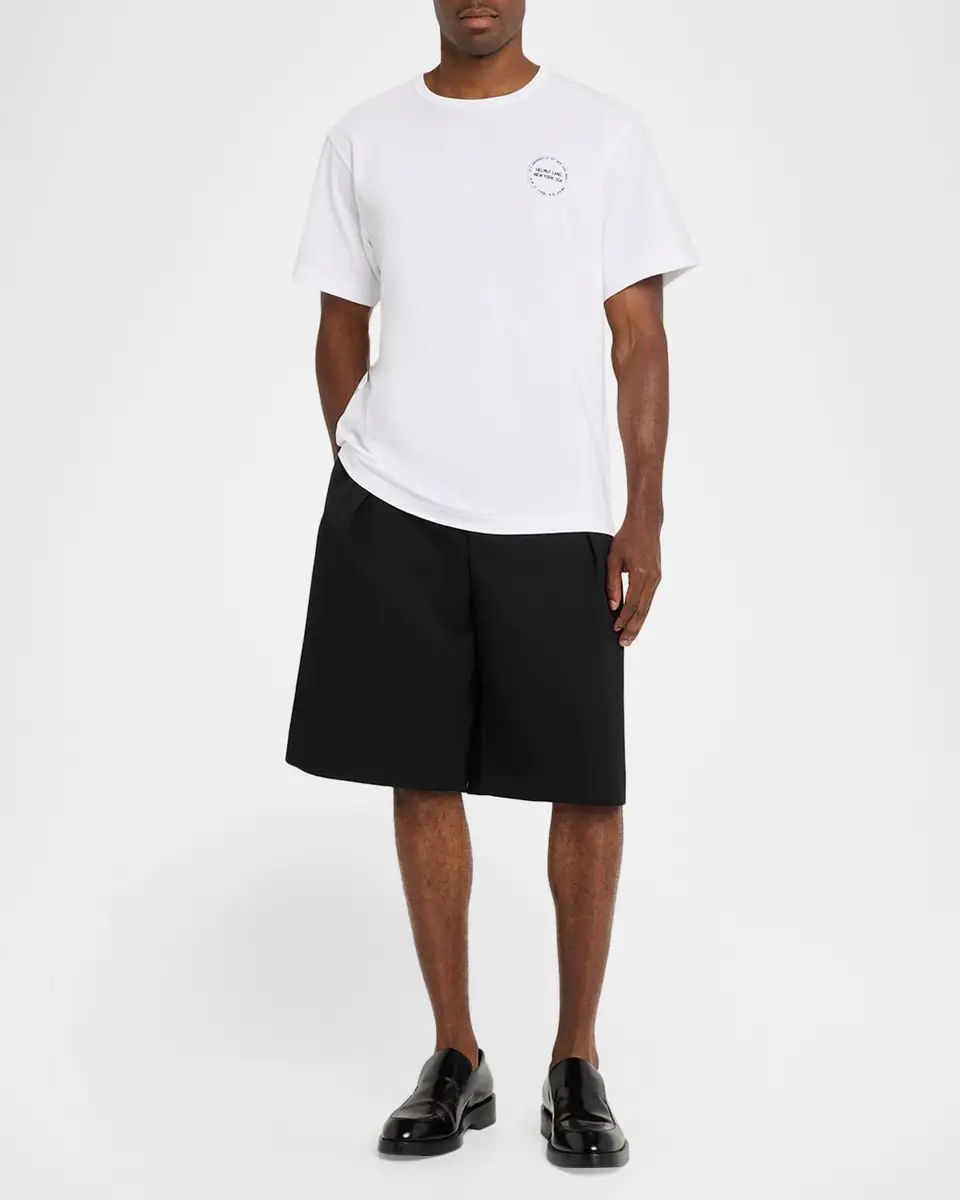 Helmut Lang Men's Stamp Logo Cotton T-Shirt | Thumbnail 2