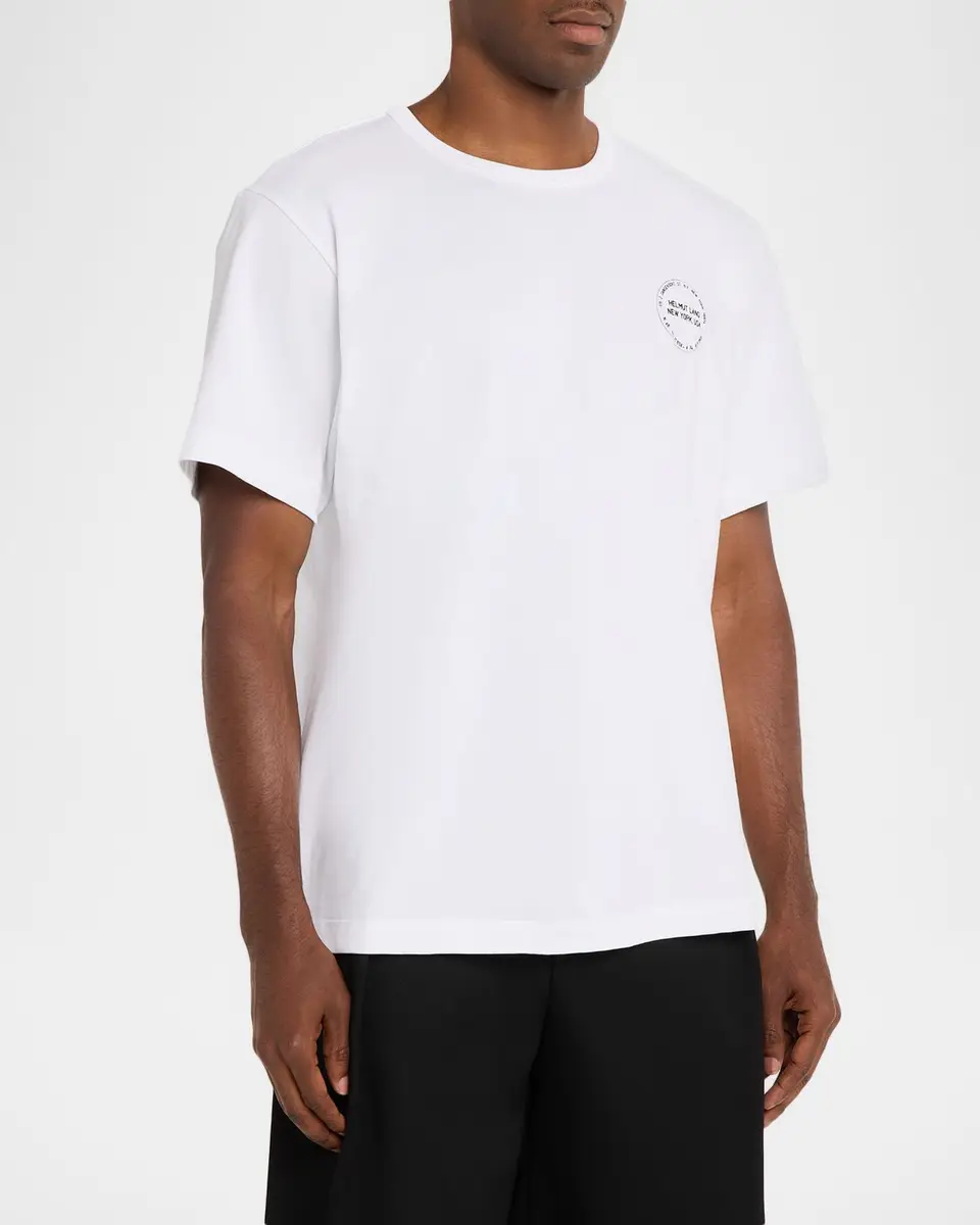 Helmut Lang Men's Stamp Logo Cotton T-Shirt | Thumbnail 4
