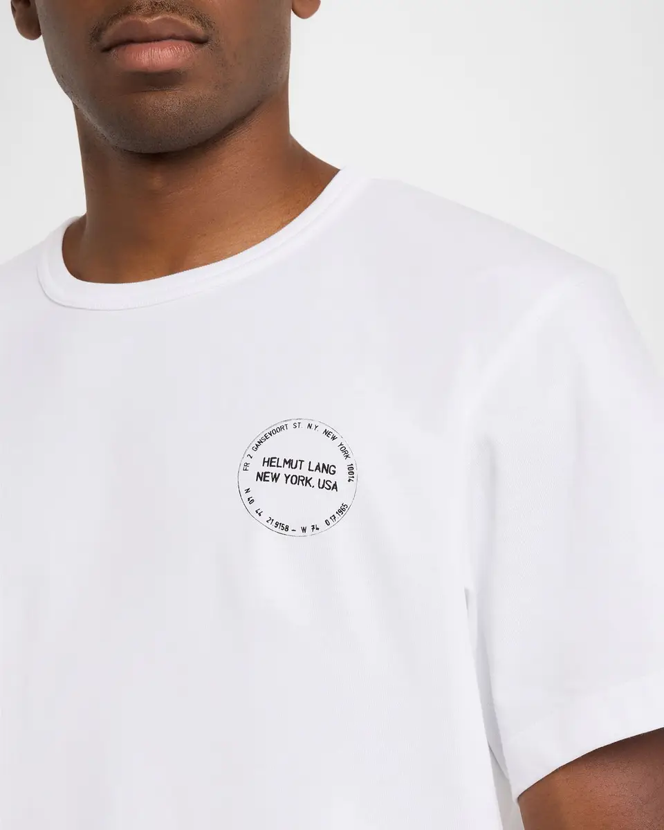Helmut Lang Men's Stamp Logo Cotton T-Shirt | Thumbnail 5