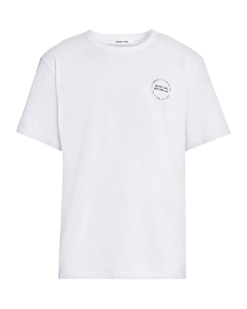 Helmut Lang Men's Stamp Logo Cotton T-Shirt | Image 1 Helmut Lang Men's Stamp Logo Cotton T-Shirt | Image 1