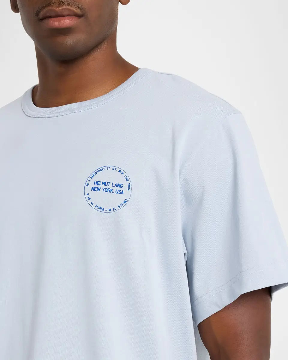 Helmut Lang Men's Stamp Logo Cotton T-Shirt | Thumbnail 5 Helmut Lang Men's Stamp Logo Cotton T-Shirt | Thumbnail 5