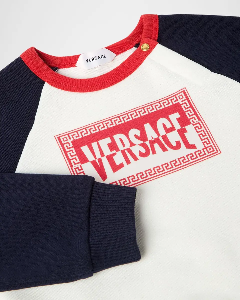 Versace Kid's Logo-Print Cotton Jersey Sweatshirt | Thumbnail 3 Versace Kid's Logo-Print Cotton Jersey Sweatshirt | Thumbnail 3