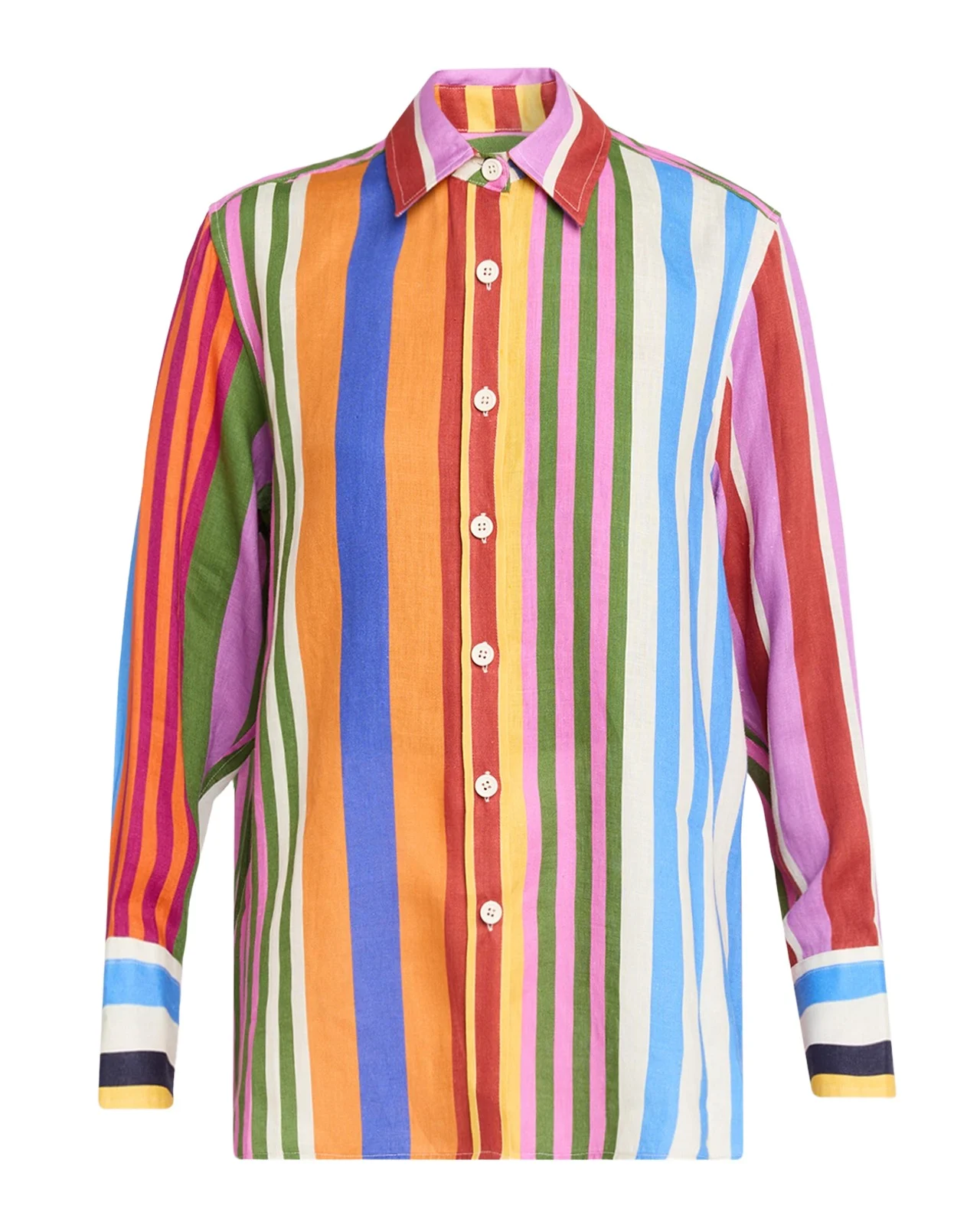 Libertine Tangier Striped Linen Button-Down Shirt